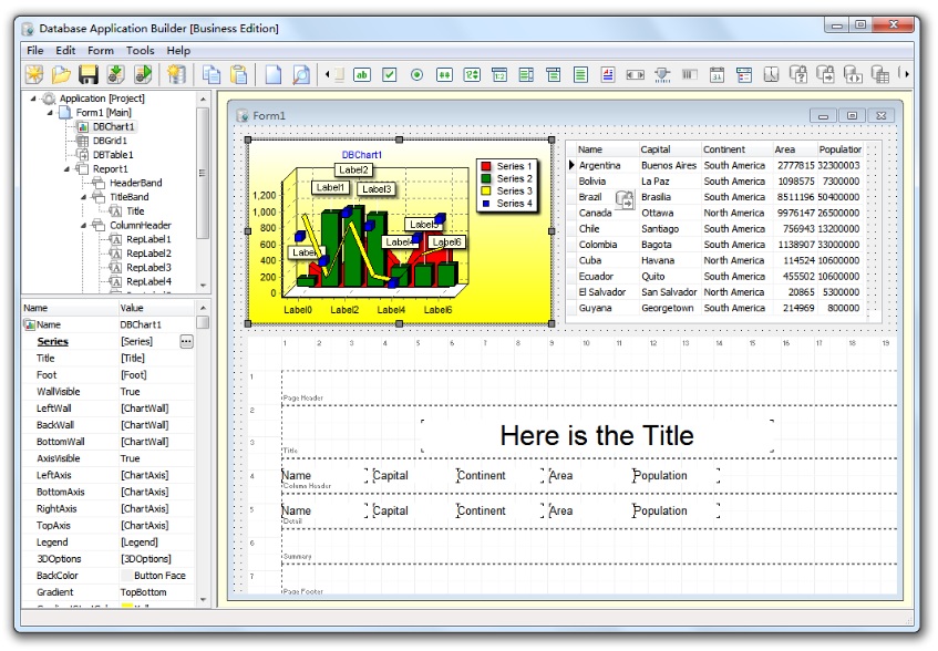 Database Application Builder screen shot